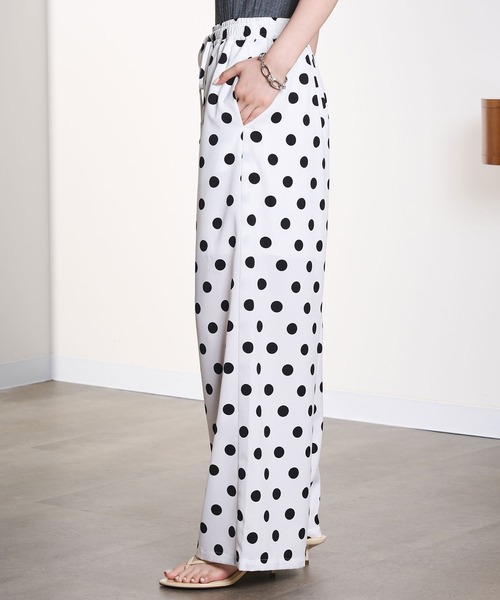 ROSE BUD(ローズバッド)の「POLKA DOT PANTS(その他パンツ・レディース・グリーン/ホワイト・ONE SIZE)」の4枚目の写真
