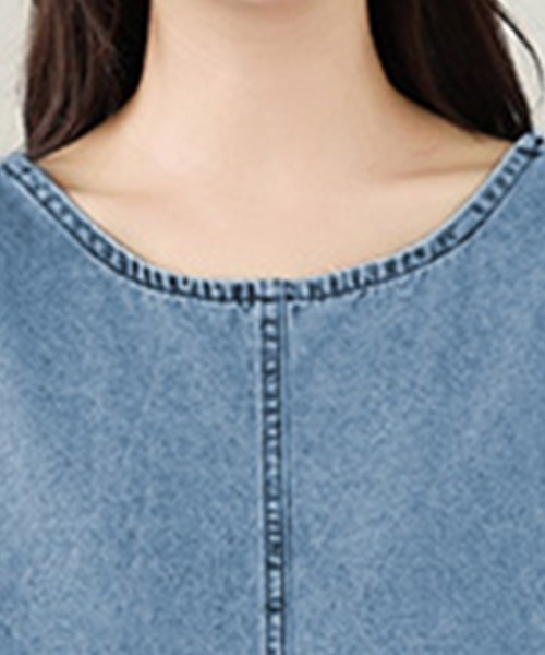 ONEP STAR(ワンピスター)の「デニムAライン2WAYノースリーブワンピース(ワンピース・レディース・ブルー・MEDIUM/X-LARGE/LARGE)」の5枚目の写真