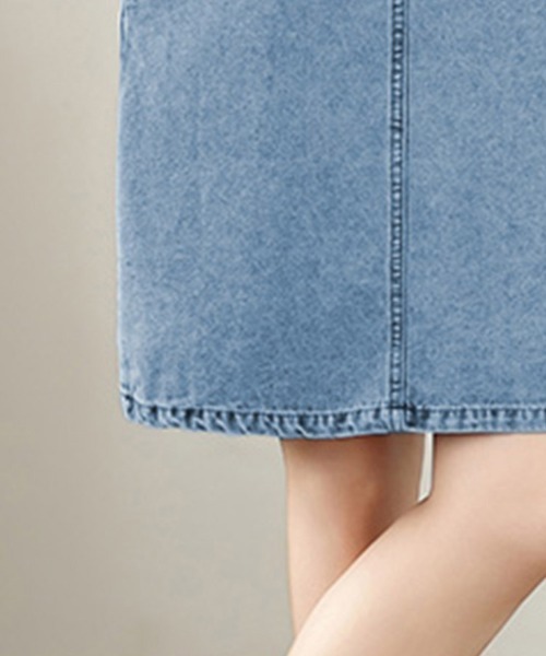 ONEP STAR(ワンピスター)の「デニムAライン2WAYノースリーブワンピース(ワンピース・レディース・ブルー・MEDIUM/X-LARGE/LARGE)」の2枚目の写真