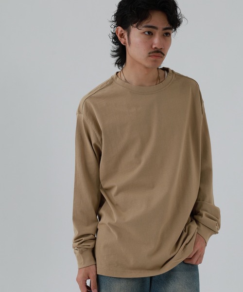 OMNES(オムネス)の「製品洗い 無地長袖Tシャツ(Tシャツ/カットソー・レディース・ブラウン/ピンク/ベージュ・XL/WOMENS S/L/WOMENS L/WOMENS M)」の5枚目の写真