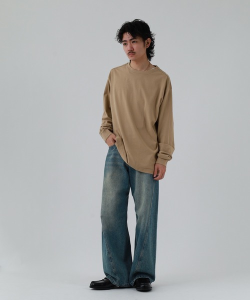 OMNES(オムネス)の「製品洗い 無地長袖Tシャツ(Tシャツ/カットソー・レディース・ブラウン/ピンク/ベージュ・XL/WOMENS S/L/WOMENS L/WOMENS M)」の7枚目の写真