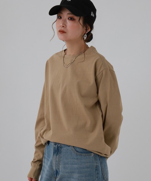 OMNES(オムネス)の「製品洗い 無地長袖Tシャツ(Tシャツ/カットソー・レディース・ブラウン/ピンク/ベージュ・XL/WOMENS S/L/WOMENS L/WOMENS M)」の11枚目の写真