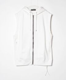 FOILED SLEEVELESS HOODIE