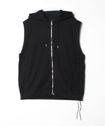 FOILED SLEEVELESS HOODIE