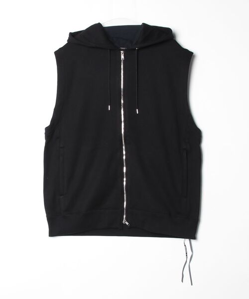 mastermind JAPAN(マスターマインド)の「FOILED SLEEVELESS HOODIE(パーカー・メンズ・ホワイト/ブラック・XL)」の2枚目の写真