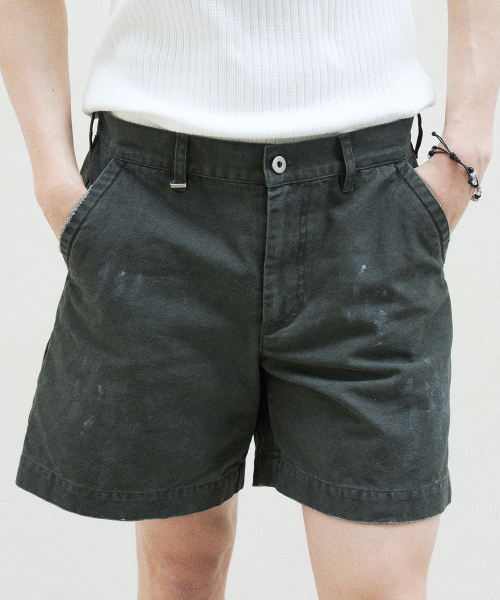 SLOWACID（スローアシッド）の「リペア6インチコットンショーツ[カーキ]（その他パンツ・レディース・その他・SMALL/MEDIUM/LARGE/X-LARGE）」の2枚目の写真
