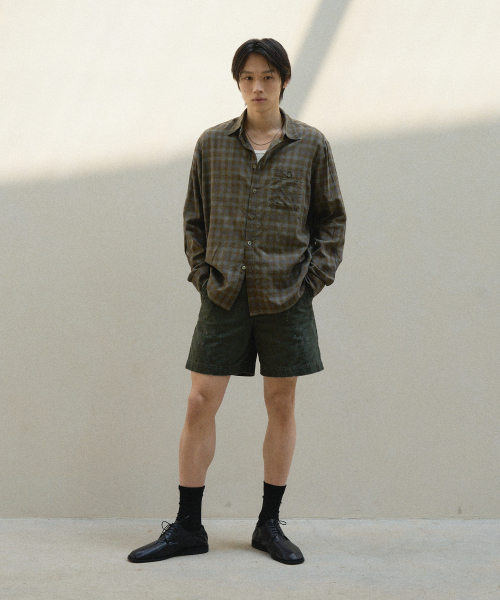 SLOWACID（スローアシッド）の「リペア6インチコットンショーツ[カーキ]（その他パンツ・レディース・その他・SMALL/MEDIUM/LARGE/X-LARGE）」の4枚目の写真