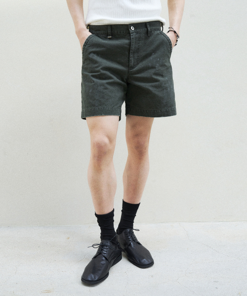 SLOWACID（スローアシッド）の「リペア6インチコットンショーツ[カーキ]（その他パンツ・レディース・その他・SMALL/MEDIUM/LARGE/X-LARGE）」の5枚目の写真