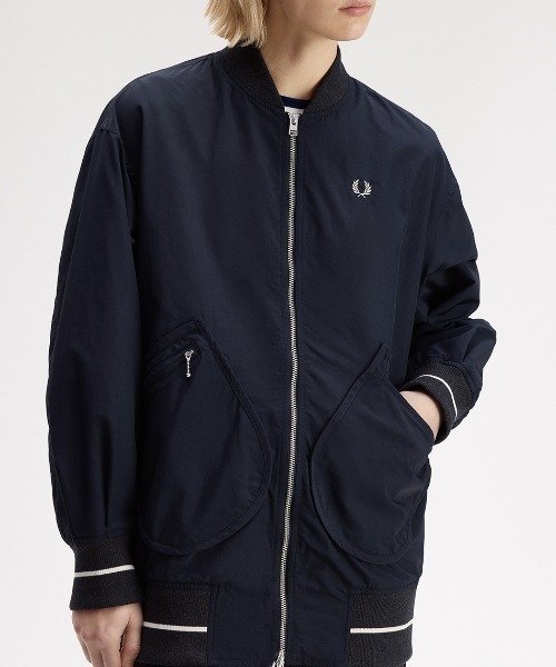 先行予約受付中】Longline Tipped Bomber Jacket／ロングライン