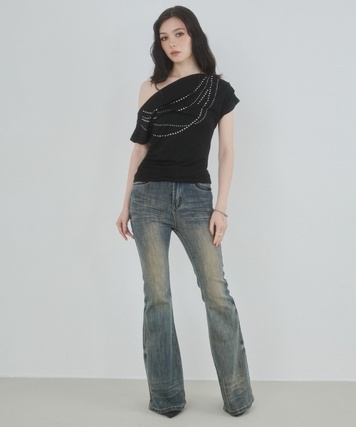 ENVYM(アンビー)の「オフショルストーントップス(Tシャツ/カットソー・レディース・ブラック/ホワイト/グリーン・FREE)」の20枚目の写真