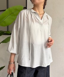 リボン付きスキッパーブラウス