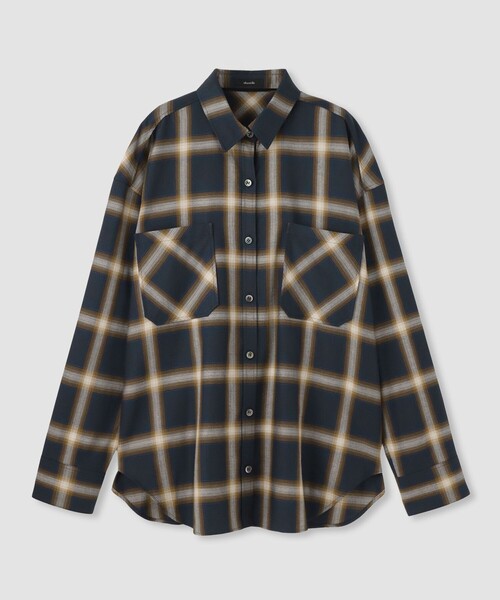 allureville(アルアバイル)の「オンブレーチェックシャツ(シャツ/ブラウス・レディース・ブラック系その他/ブラウン系その他・2)」の2枚目の写真