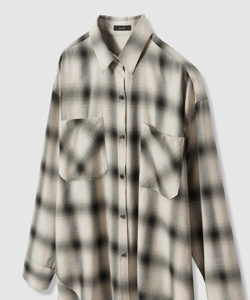allureville(アルアバイル)の「オンブレーチェックシャツ(シャツ/ブラウス・レディース・ブラック系その他/ブラウン系その他・2)」の10枚目の写真