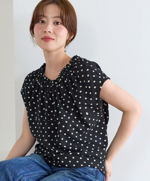 le.coeur blanc(ルクールブラン)の「バックリボンネックギャザーブラウス(シャツ/ブラウス・レディース・ホワイト系その他/ブラック/ブラック系その他・38)」の19枚目の写真