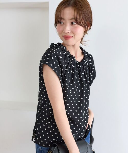 le.coeur blanc(ルクールブラン)の「バックリボンネックギャザーブラウス(シャツ/ブラウス・レディース・ホワイト系その他/ブラック/ブラック系その他・38)」の20枚目の写真