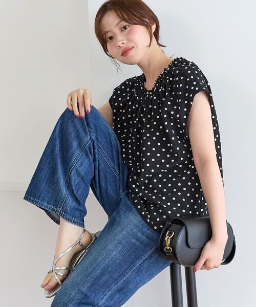 le.coeur blanc(ルクールブラン)の「バックリボンネックギャザーブラウス(シャツ/ブラウス・レディース・ホワイト系その他/ブラック/ブラック系その他・38)」の22枚目の写真