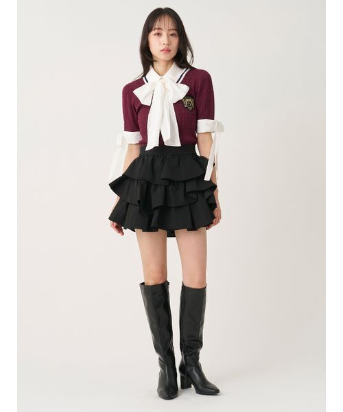 SNIDEL(スナイデル)の「シャツカラーエンブレムニットプルオーバー(ニット/セーター・レディース・アイボリー/ネイビー/ボルドー/ベージュ・F)」の17枚目の写真