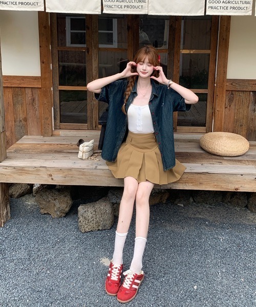FAVORITO(ファヴォリート)の「デニムシャツ(シャツ/ブラウス・レディース・ライトブルー/ダークブルー・F)」の13枚目の写真