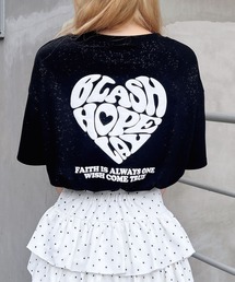 バックハートラメチュニックTシャツ
