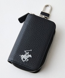 BEVERLY HILLS POLO CLUB | 【BEVERLY HILLS POLO CLUB/ビバリーヒルズポロクラブ】【使い勝手の良さとエレガントなデザインが融合】本革キーケース ラウンドファスナー ブランドロゴ エンボス加工 スタイリッシュ ビジネス カジュアル(キーケース/キーアクセサリー)