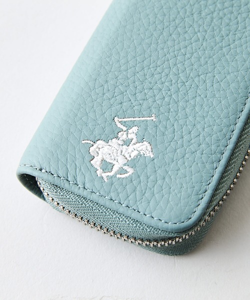 BEVERLY HILLS POLO CLUB（ビバリーヒルズポロクラブ）の「【BEVERLY HILLS POLO CLUB/ビバリーヒルズポロクラブ】【使い勝手の良さとエレガントなデザインが融合】本革キーケース ラウンドファスナー ブランドロゴ エンボス加工 スタイリッシュ ビジネス カジュアル（キーケース/キーアクセサリー・レディース・ベージュ/ピンク/サックスブルー/ブラック・FREE）」の15枚目の写真