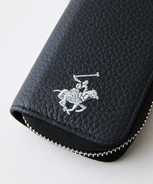 BEVERLY HILLS POLO CLUB（ビバリーヒルズポロクラブ）の「【BEVERLY HILLS POLO CLUB/ビバリーヒルズポロクラブ】【使い勝手の良さとエレガントなデザインが融合】本革キーケース ラウンドファスナー ブランドロゴ エンボス加工 スタイリッシュ ビジネス カジュアル（キーケース/キーアクセサリー・レディース・ベージュ/ピンク/サックスブルー/ブラック・FREE）」の13枚目の写真