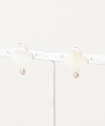 september/クローバーシェル＋淡水パールpierce
