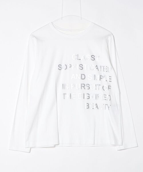 COMME CA(コムサ)の「〔 TALLサイズ 〕 スーピマバイオシルスムース パーパスTシャツ(Tシャツ/カットソー・レディース・ブラック/ホワイト/サックスブルー・15号/13号)」の1枚目の写真