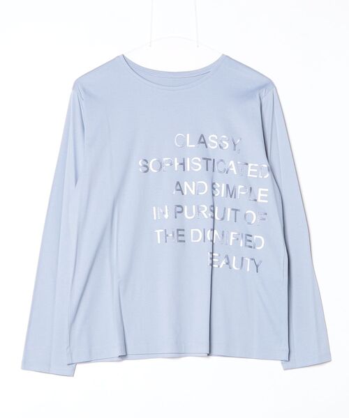 COMME CA(コムサ)の「〔 TALLサイズ 〕 スーピマバイオシルスムース パーパスTシャツ(Tシャツ/カットソー・レディース・ブラック/ホワイト/サックスブルー・15号/13号)」の3枚目の写真