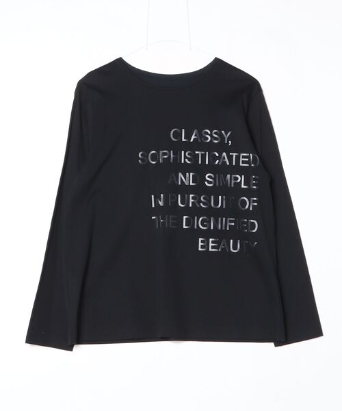 COMME CA(コムサ)の「〔 TALLサイズ 〕 スーピマバイオシルスムース パーパスTシャツ(Tシャツ/カットソー・レディース・ブラック/ホワイト/サックスブルー・15号/13号)」の2枚目の写真