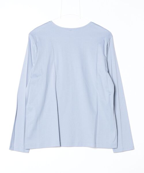 COMME CA(コムサ)の「〔 TALLサイズ 〕 スーピマバイオシルスムース パーパスTシャツ(Tシャツ/カットソー・レディース・ブラック/ホワイト/サックスブルー・15号/13号)」の4枚目の写真