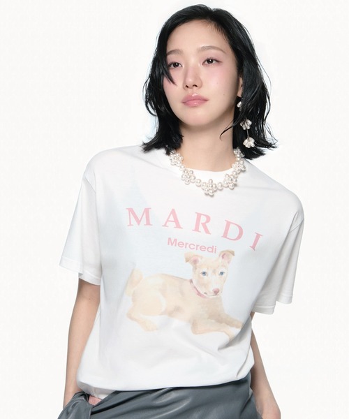 Mardi Mercredi（マルディメクルディ）の「TSHIRT NEZ TOUT ROSE / Tシャツ ネ トゥ ローズ（Tシャツ/カットソー・レディース・ベージュ系2/アイボリー系2/アイボリー系1/ベージュ系1・FREE）」の6枚目の写真