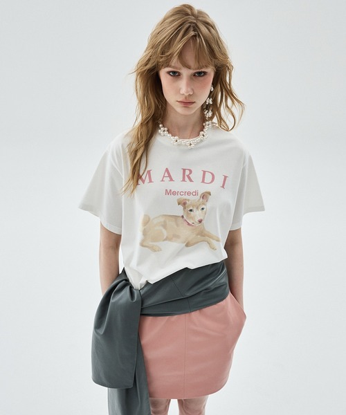 Mardi Mercredi（マルディメクルディ）の「TSHIRT NEZ TOUT ROSE / Tシャツ ネ トゥ ローズ（Tシャツ/カットソー・レディース・ベージュ系2/アイボリー系2/アイボリー系1/ベージュ系1・FREE）」の10枚目の写真
