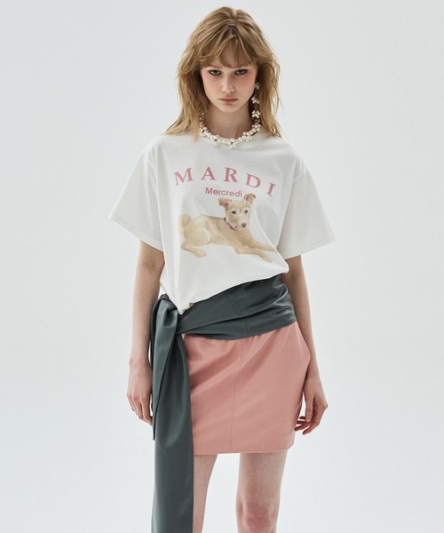 Mardi Mercredi（マルディメクルディ）の「TSHIRT NEZ TOUT ROSE / Tシャツ ネ トゥ ローズ（Tシャツ/カットソー・レディース・ベージュ系2/アイボリー系2/アイボリー系1/ベージュ系1・FREE）」の9枚目の写真