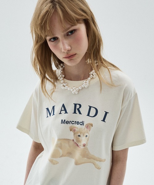 Mardi Mercredi（マルディメクルディ）の「TSHIRT NEZ TOUT ROSE / Tシャツ ネ トゥ ローズ（Tシャツ/カットソー・レディース・ベージュ系2/アイボリー系2/アイボリー系1/ベージュ系1・FREE）」の14枚目の写真