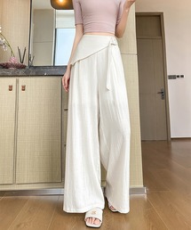 アシメウエストワイドフレアパンツ