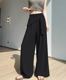 アシメウエストワイドフレアパンツ