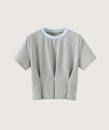 Gathered Front Crew Neck T