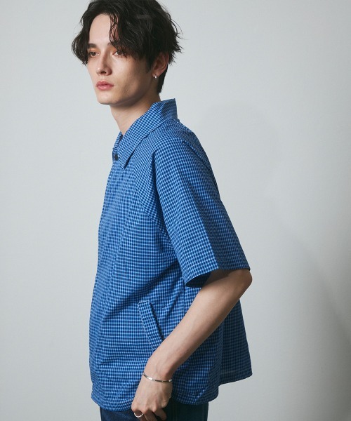 DAZE(デイズ)の「チェック 裾ドローコード ショートスリーブシャツ(シャツ/ブラウス・メンズ・ホワイト系/ブラック系/ネイビー系/ブルー系・SMALL/MEDIUM/LARGE/X-LARGE)」の20枚目の写真