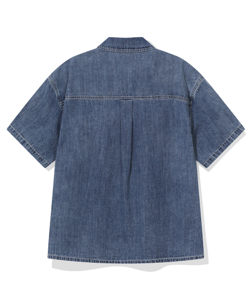 BEENTRILL（ビントリル）の「ライトデニム半袖ワークシャツ（ライトブルー）（その他トップス・レディース・その他・SMALL/MEDIUM/LARGE/X-LARGE）」の3枚目の写真