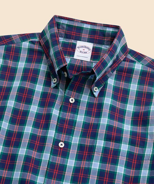 BROOKS BROTHERS（ブルックスブラザーズ）の「コットンポプリン　シーズナルパターン　フライデーシャツ（シャツ/ブラウス・メンズ・ネイビー・LARGE/SMALL/MEDIUM/X-LARGE）」の3枚目の写真