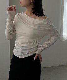〈C.L〉起毛ドレープワンショルＴ
