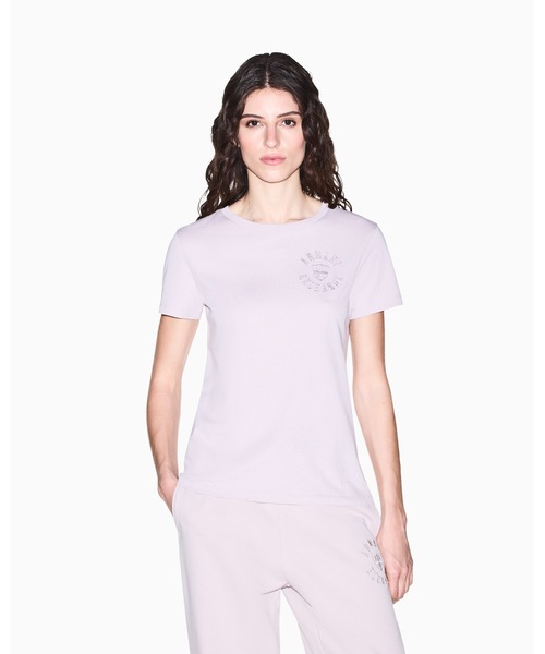ARMANI EXCHANGE(アルマーニエクスチェンジ)の「【A|X アルマーニ エクスチェンジ】CO エンブロイダリーロゴ 半袖クルーネックTシャツ/REGULAR(ZOZO限定カラー含)(Tシャツ/カットソー・レディース・スモークピンク/ホワイト・LARGE/MEDIUM/SMALL/X-LARGE/X-SMALL)」の2枚目の写真