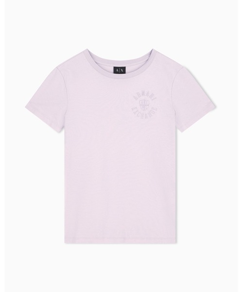 ARMANI EXCHANGE(アルマーニエクスチェンジ)の「【A|X アルマーニ エクスチェンジ】CO エンブロイダリーロゴ 半袖クルーネックTシャツ/REGULAR(ZOZO限定カラー含)(Tシャツ/カットソー・レディース・スモークピンク/ホワイト・LARGE/MEDIUM/SMALL/X-LARGE/X-SMALL)」の4枚目の写真