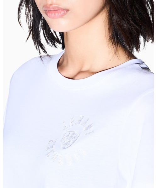 ARMANI EXCHANGE(アルマーニエクスチェンジ)の「【A|X アルマーニ エクスチェンジ】CO エンブロイダリーロゴ 半袖クルーネックTシャツ/REGULAR(ZOZO限定カラー含)(Tシャツ/カットソー・レディース・スモークピンク/ホワイト・LARGE/MEDIUM/SMALL/X-LARGE/X-SMALL)」の9枚目の写真
