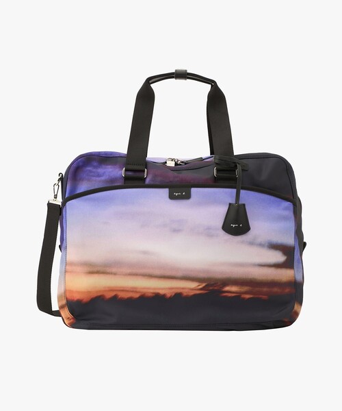 agnes b.(アニエスベー)の「フォトプリント ナイロン 2way ラージ ボストンバッグ "My bag" RAT01R-01(ボストンバッグ・レディース・パープル系その他・FREE)」の1枚目の写真