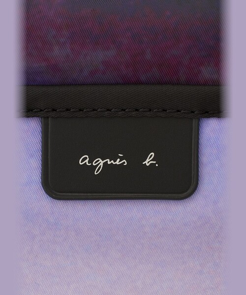 agnes b.(アニエスベー)の「フォトプリント ナイロン 2way ラージ ボストンバッグ "My bag" RAT01R-01(ボストンバッグ・レディース・パープル系その他・FREE)」の9枚目の写真