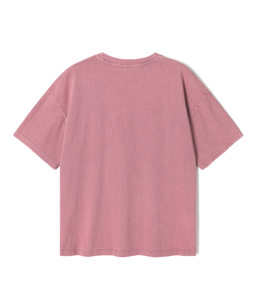 ADHOC(アドホック)の「レディース ヤシの木アートワークピグメント半袖Tシャツ (DK-PINK) (HC4STC1)(Tシャツ/カットソー・レディース・その他・FREE)」の2枚目の写真