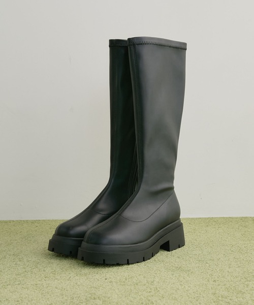 archives(アルシーヴ)の「極美脚ストレッチロングブーツ(ブーツ・レディース・ブラウン/ブラック・LARGE/MEDIUM/SMALL)」の4枚目の写真