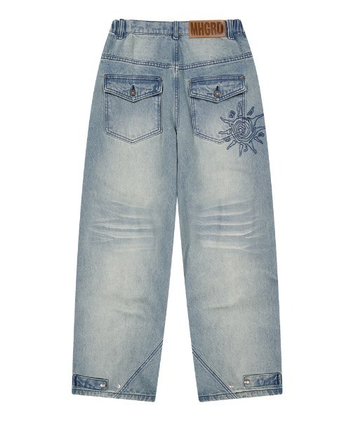 MAHAGRID(マハグリッド)の「『mahagrid/マハグリット』 WASHED POCKET DENIM PANTS/ウォッシュドポケットデニムパンツ(デニムパンツ・レディース・ブラック/ブルー・M/S)」の8枚目の写真